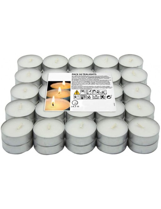 50 Velas de Te Blancas sin perfume