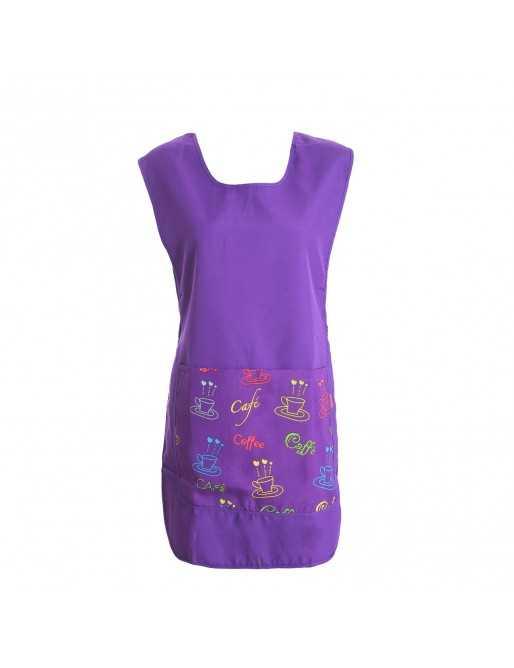 Delantal Limpieza Lila con dibujo