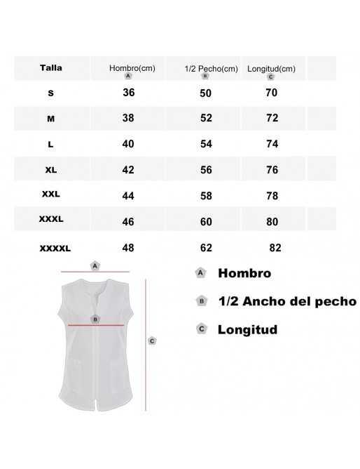 Casaca Señora Sin Mangas Blanco Uniforme Laboral