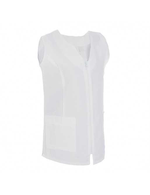 Casaca Señora Sin Mangas Blanco Uniforme Laboral