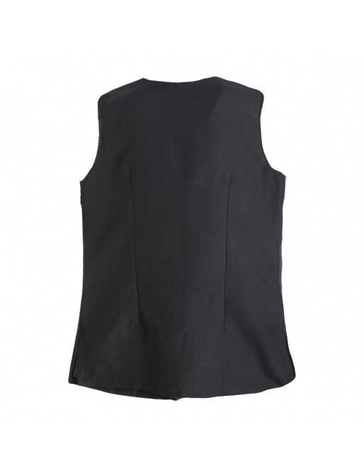 Casaca Señora Sin Mangas Negro Uniforme Laboral