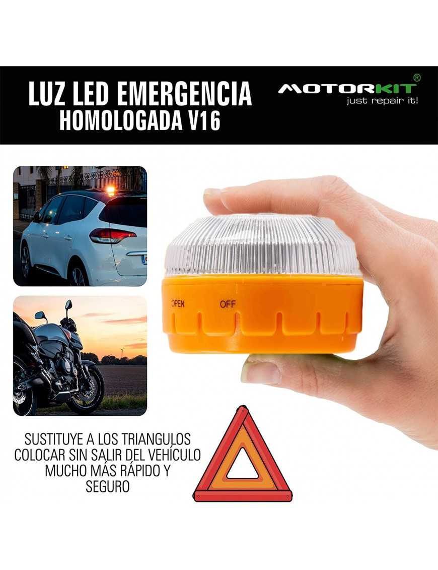 Luz de Emergencia v16 Homologada LED Base Magnética Apto para Uso con
