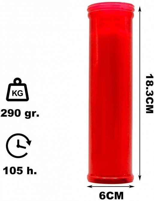 Velas litúrgicas de algodón puro sin perfume Rojo