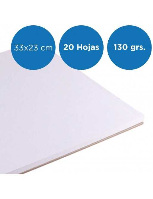Block de Dibujo con Recuadro, 20 hojas de 130grs - 33x23 cm