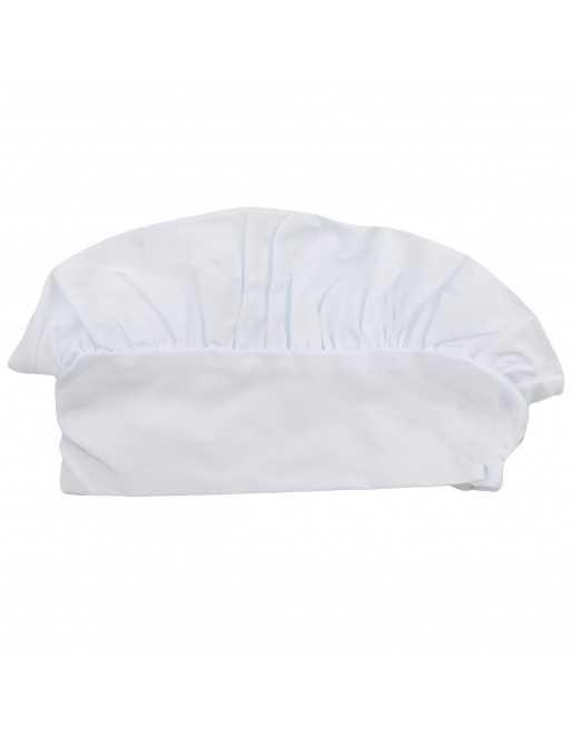 Gorro de Chef Cocinero para Adulto con Elástico - Blanco
