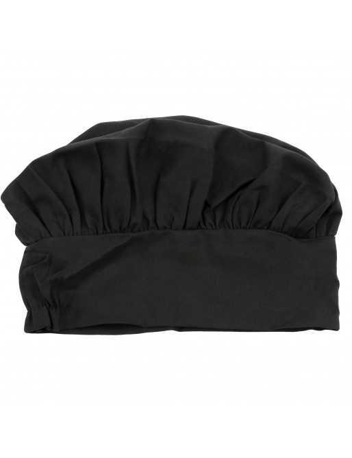 Gorro de Chef Cocinero para Adulto con Elástico - Negro