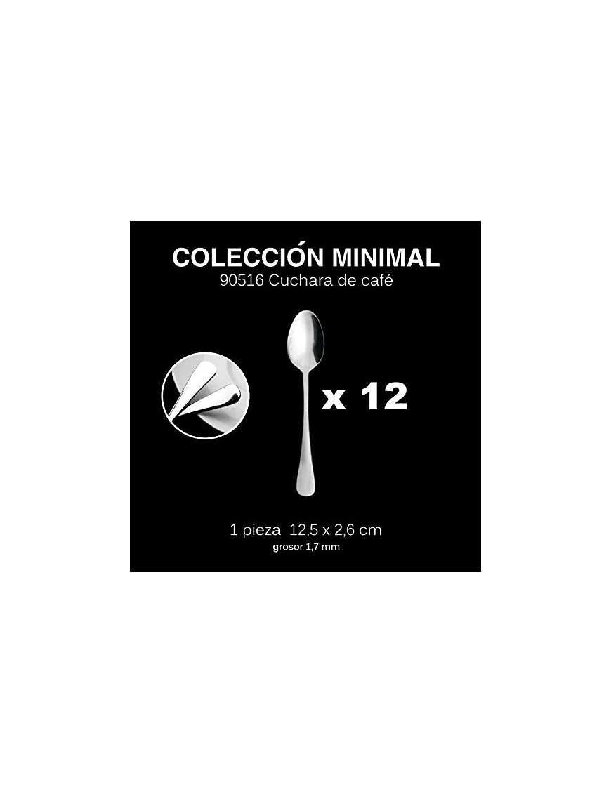 Mr. Spoon 12 cucharillas Cafe Acero INOX Colección Minimal 12,5x2