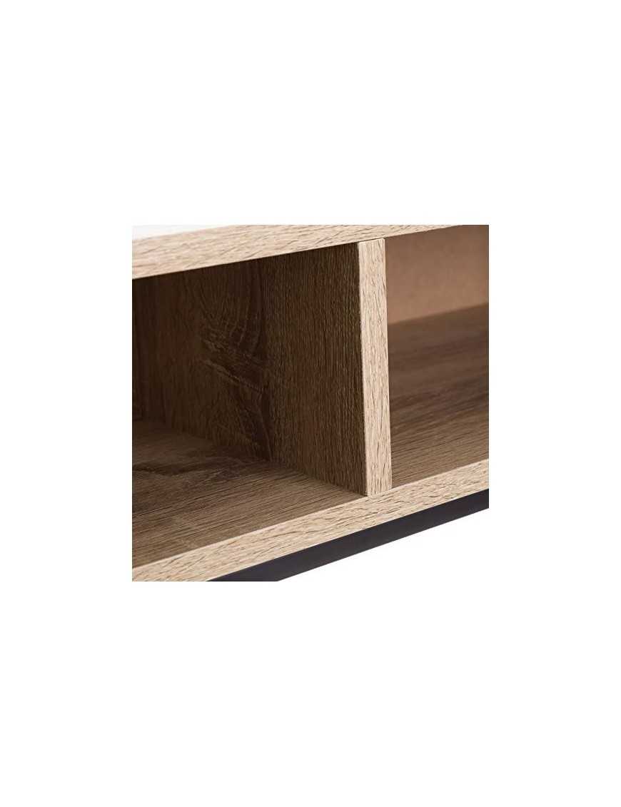 Consola Auxiliar Moderna Negra de Metal de 75x80x30 cm - LOLAhome