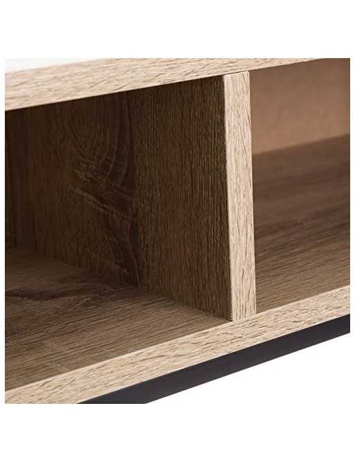 Consola Auxiliar Moderna Negra de Metal de 75x80x30 cm - LOLAhome