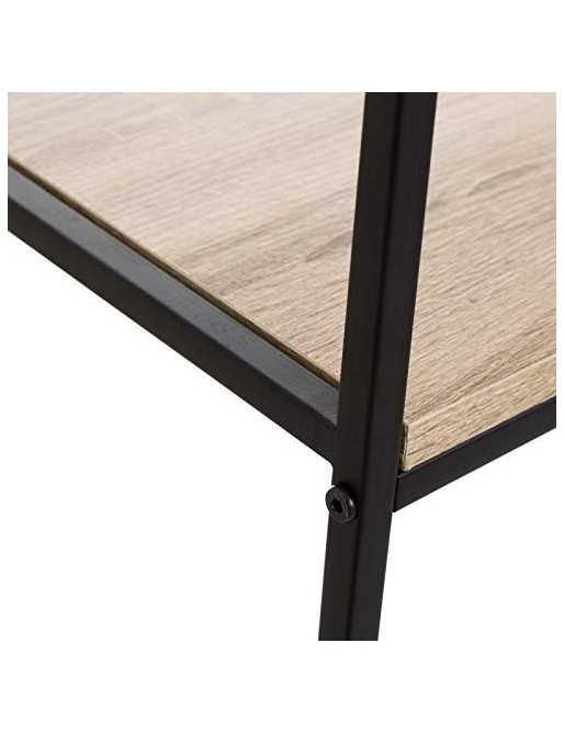 Consola Auxiliar Moderna Negra de Metal de 75x80x30 cm - LOLAhome