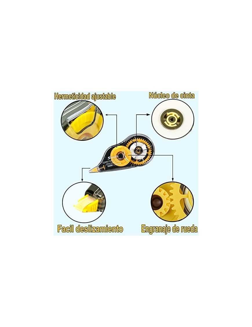 3 Cintas Correctora Blanca Cinta de Escritura 5mm x 8 m