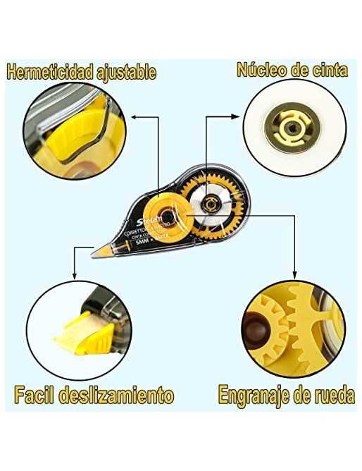 3 Cintas Correctora Blanca Cinta de Escritura 5mm x 8 m