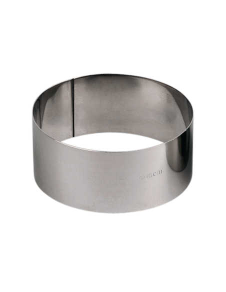 Aro inox pulido 8 cm altura 4,5 cm