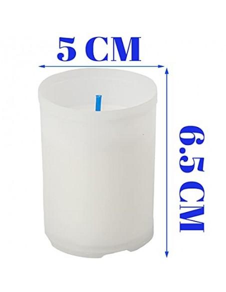 H HANSEL HOME Pack 12 Velones Pequeño Blanco Velón Votivo Vela Blanca 6,5 x 5 cm