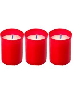 Pack 3 Velones Pequeño Rojo...