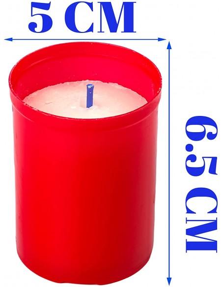 Pack 3 Velones Pequeño Rojo Velón Votivo Vela Roja 6,5 x 5 cm