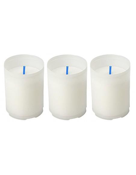 H HANSEL HOME Pack 3 Velones Pequeño Blanco Velón Votivo Vela Blanca 6,5 x 5 cm