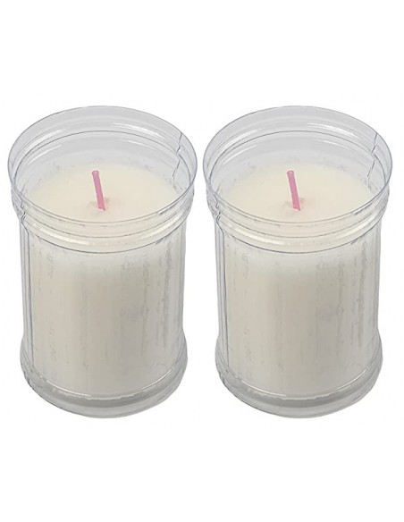 Pack 2 Velones Mediano Blanco Velón Votivo Vela Blanca 9 x 6 cm