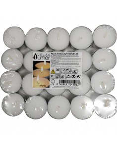 20 Velas de te blancas sin...