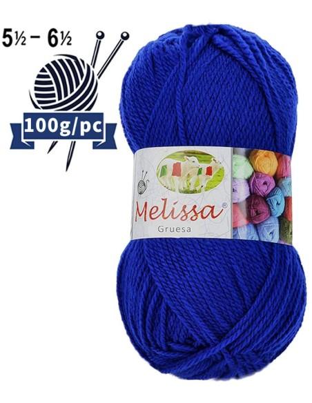 Melissa Hilo 100% Acrilico Ovillo de Lana Gruesa 115m 100g  Para DIY Tejer y Ganchillo, Certificado OEKO-TEX