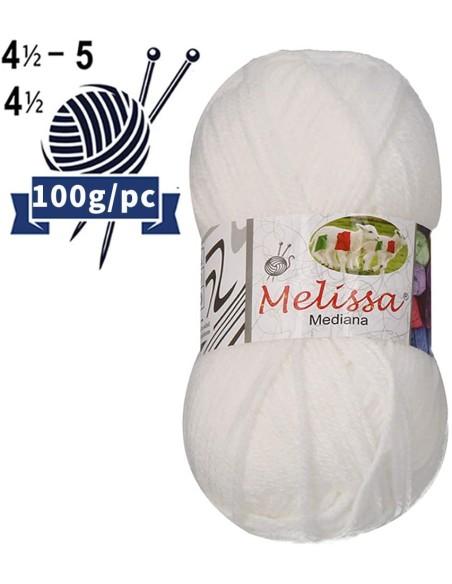 Melissa Hilo 100% Acrilico Ovillo de Lana Gruesa 115m 100g  Para DIY Tejer y Ganchillo, Certificado OEKO-TEX
