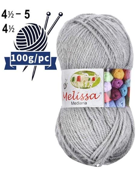 Melissa Hilo 100% Acrilico Ovillo de Lana Gruesa 115m 100g  Para DIY Tejer y Ganchillo, Certificado OEKO-TEX