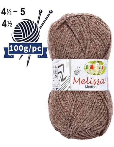 Melissa Hilo 100% Acrilico Ovillo de Lana Gruesa 115m 100g  Para DIY Tejer y Ganchillo, Certificado OEKO-TEX