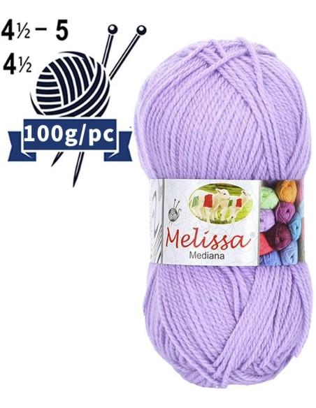 Melissa Hilo 100% Acrilico Ovillo de Lana Gruesa 115m 100g  Para DIY Tejer y Ganchillo, Certificado OEKO-TEX