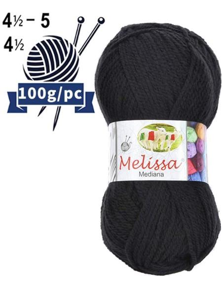 Melissa Hilo 100% Acrilico Ovillo de Lana Gruesa 115m 100g  Para DIY Tejer y Ganchillo, Certificado OEKO-TEX
