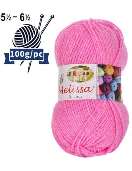 Melissa Hilo 100% Acrilico Ovillo de Lana Gruesa 115m 100g  Para DIY Tejer y Ganchillo, Certificado OEKO-TEX