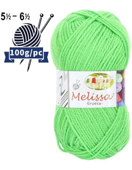 Melissa Hilo 100% Acrilico Ovillo de Lana Gruesa 115m 100g  Para DIY Tejer y Ganchillo, Certificado OEKO-TEX