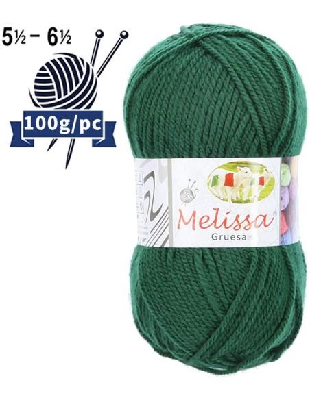 Melissa Hilo 100% Acrilico Ovillo de Lana Gruesa 115m 100g  Para DIY Tejer y Ganchillo, Certificado OEKO-TEX