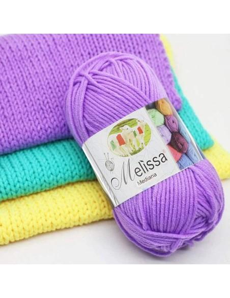 Melissa Hilo 100% Acrilico Ovillo de Lana Gruesa 115m 100g  Para DIY Tejer y Ganchillo, Certificado OEKO-TEX