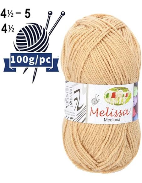 Melissa Hilo 100% Acrilico Ovillo de Lana Mediana 200m 100g para DIY Tejer y Ganchillo, Certificado OEKO-TEX Standard 100