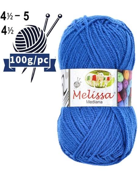 Melissa Hilo 100% Acrilico Ovillo de Lana Mediana 200m 100g para DIY Tejer y Ganchillo, Certificado OEKO-TEX Standard 100