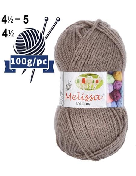 Melissa Hilo 100% Acrilico Ovillo de Lana Mediana 200m 100g para DIY Tejer y Ganchillo, Certificado OEKO-TEX Standard 100