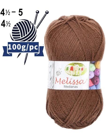 Melissa Hilo 100% Acrilico Ovillo de Lana Mediana 200m 100g para DIY Tejer y Ganchillo, Certificado OEKO-TEX Standard 100