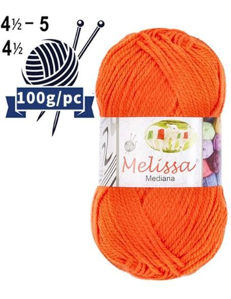 Melissa Hilo 100% Acrilico Ovillo de Lana Mediana 200m 100g para DIY Tejer y Ganchillo, Certificado OEKO-TEX Standard 100