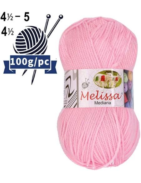 Melissa Hilo 100% Acrilico Ovillo de Lana Mediana 200m 100g para DIY Tejer y Ganchillo, Certificado OEKO-TEX Standard 100