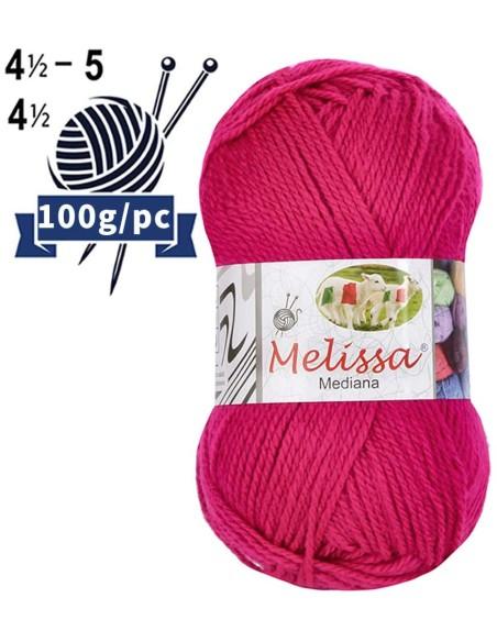 Melissa Hilo 100% Acrilico Ovillo de Lana Mediana 200m 100g para DIY Tejer y Ganchillo, Certificado OEKO-TEX Standard 100