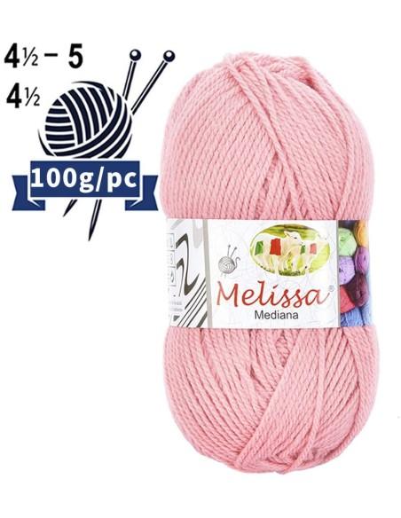 Melissa Hilo 100% Acrilico Ovillo de Lana Mediana 200m 100g para DIY Tejer y Ganchillo, Certificado OEKO-TEX Standard 100