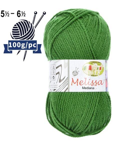 Melissa Hilo 100% Acrilico Ovillo de Lana Mediana 200m 100g para DIY Tejer y Ganchillo, Certificado OEKO-TEX Standard 100