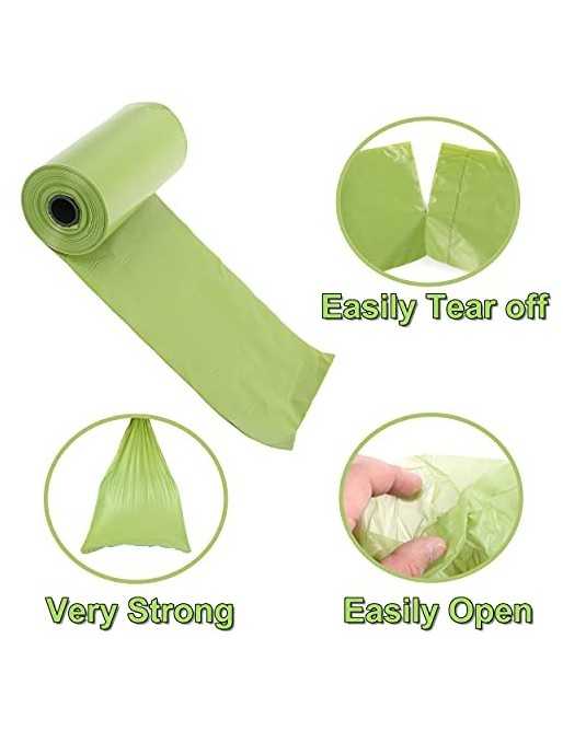 120 Bolsas caca perro Biodegradables Perfumadas,Bolsas Biodegradables Perfumadas para Excrementos perros,gatos, mascotas. Fue