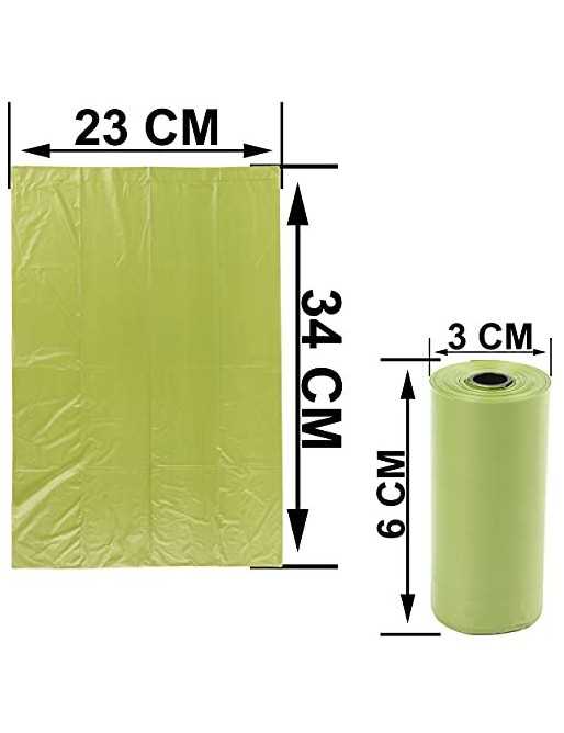 120 Bolsas caca perro Biodegradables Perfumadas,Bolsas Biodegradables Perfumadas para Excrementos perros,gatos, mascotas. Fue