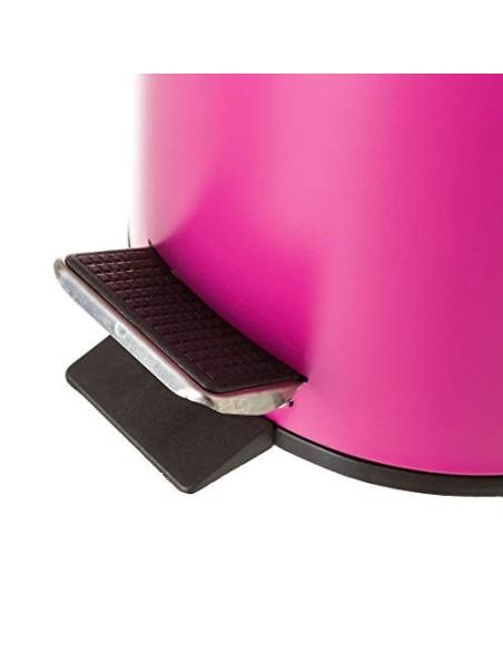 Juego de 2 Accesorios de Baño o Papelera contemporánea 3 litros y escobillero  Burdeos   