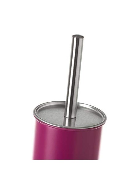 Juego de 2 Accesorios de Baño o Papelera contemporánea 3 litros y escobillero  Burdeos   