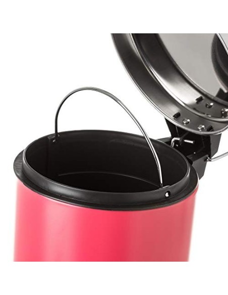 Juego de 2 Accesorios de Baño o Papelera contemporánea 3 litros y escobillero  Coral  