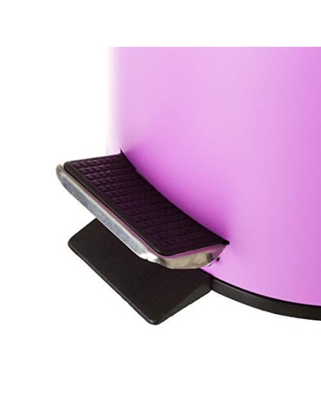 Juego de 2 Accesorios de Baño o Papelera contemporánea 3 litros y escobillero  Lila  