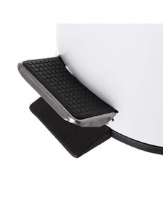 Juego de 2 Accesorios de Baño o Papelera contemporánea 3 litros y escobillero  Blanca   2