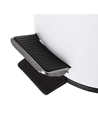 Juego de 2 Accesorios de Baño o Papelera contemporánea 3 litros y escobillero  Blanca  